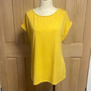 W5 Yellow Textured Blouse